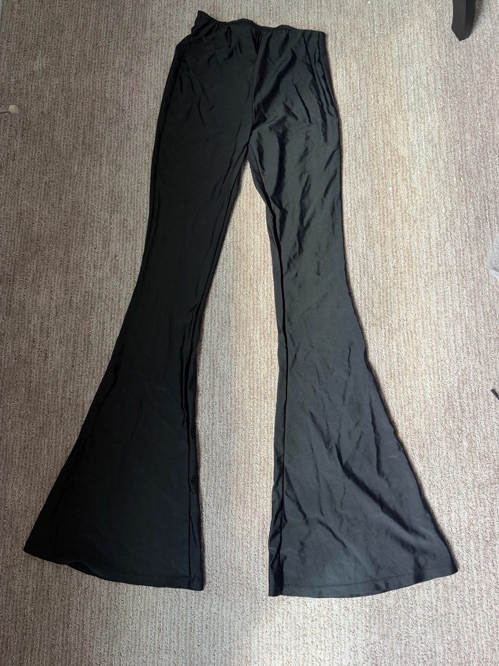 ZYM Dance Style Black Asymmetrical Waist Flare Dance Pants XS/S